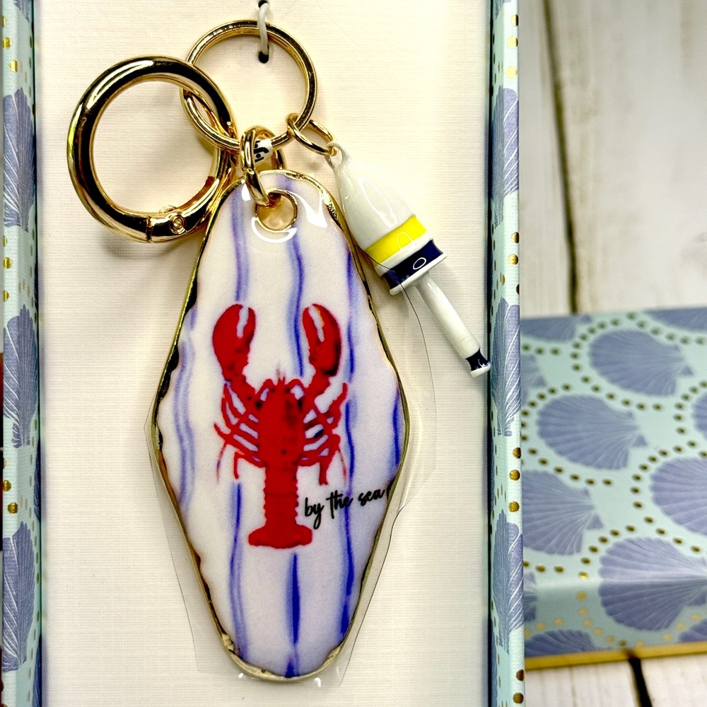 Piper K Key Chain & Bag Charm – Lobster & Buoy Design